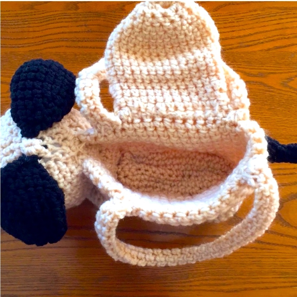 HAND CRAFTED Crocheted Amigurumi Colorful Puppy Dog Toy Carrying Purse Bag - Picture 8 of 9